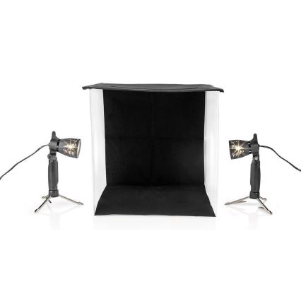 Estúdio de Fotografia Portátil LED 2xGU10/5W/230V