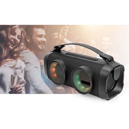 Coluna recarregável LED RGB 24W/3000 mAh IPX5