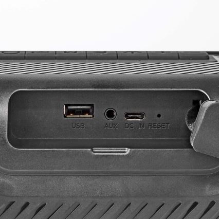 Coluna de som recarregável LED RGB 45W/3000 mAh IPX5