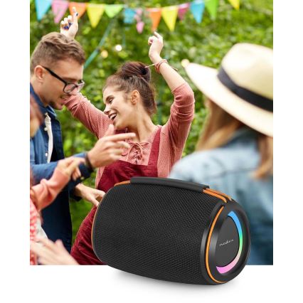 LED Coluna recarregável 40W/1200 mAh IPX4 preta