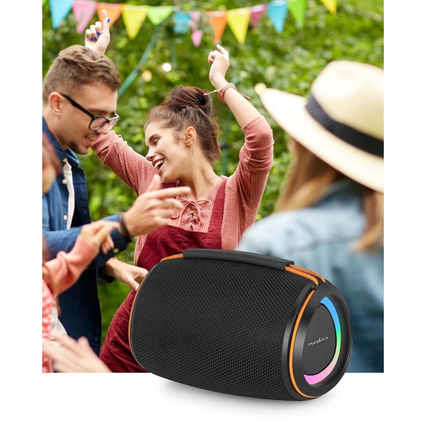 LED Coluna recarregável 40W/1200 mAh IPX4 preta