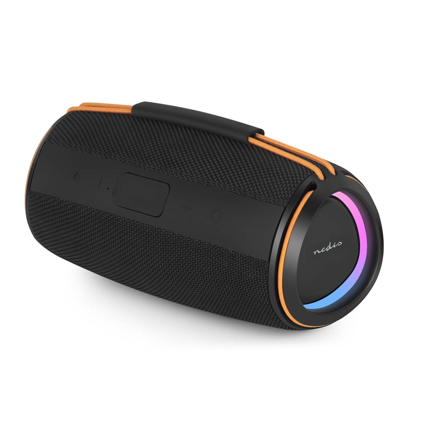 Coluna LED recarregável 60W/2000 mAh IPX4 preta