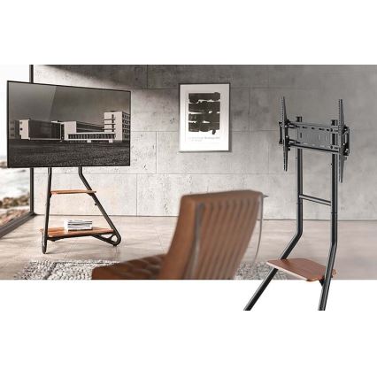 Suporte de chão para TV 37-75 preto/marrom