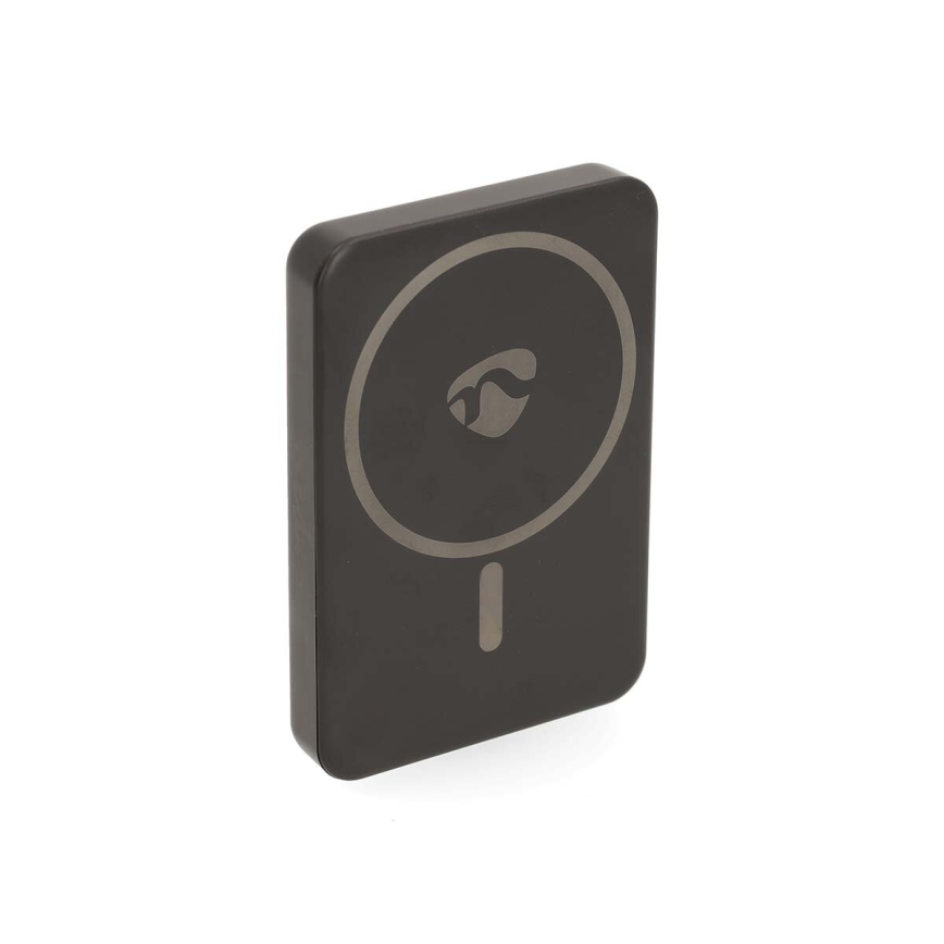 Power Bank 2 em 1 magnética com carregamento sem fios MagSafe 5000 mAh preta