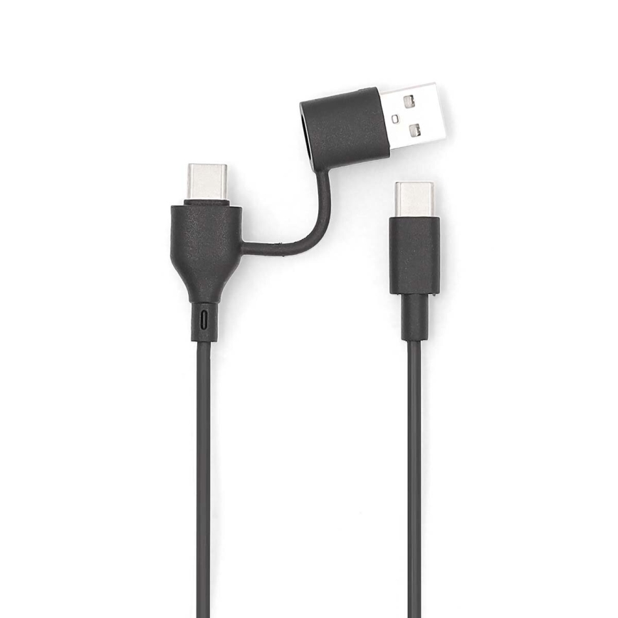 Power Bank 2 em 1 magnética com carregamento sem fios MagSafe 5000 mAh preta