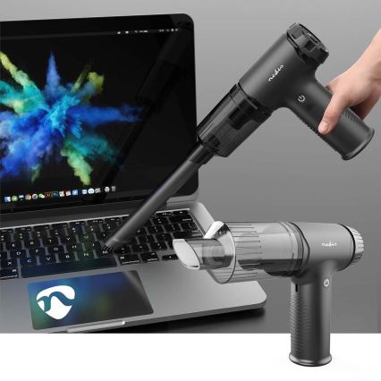 Aspirador de mão recarregável 2 em 1 90W/6000 mAh cinza/preto