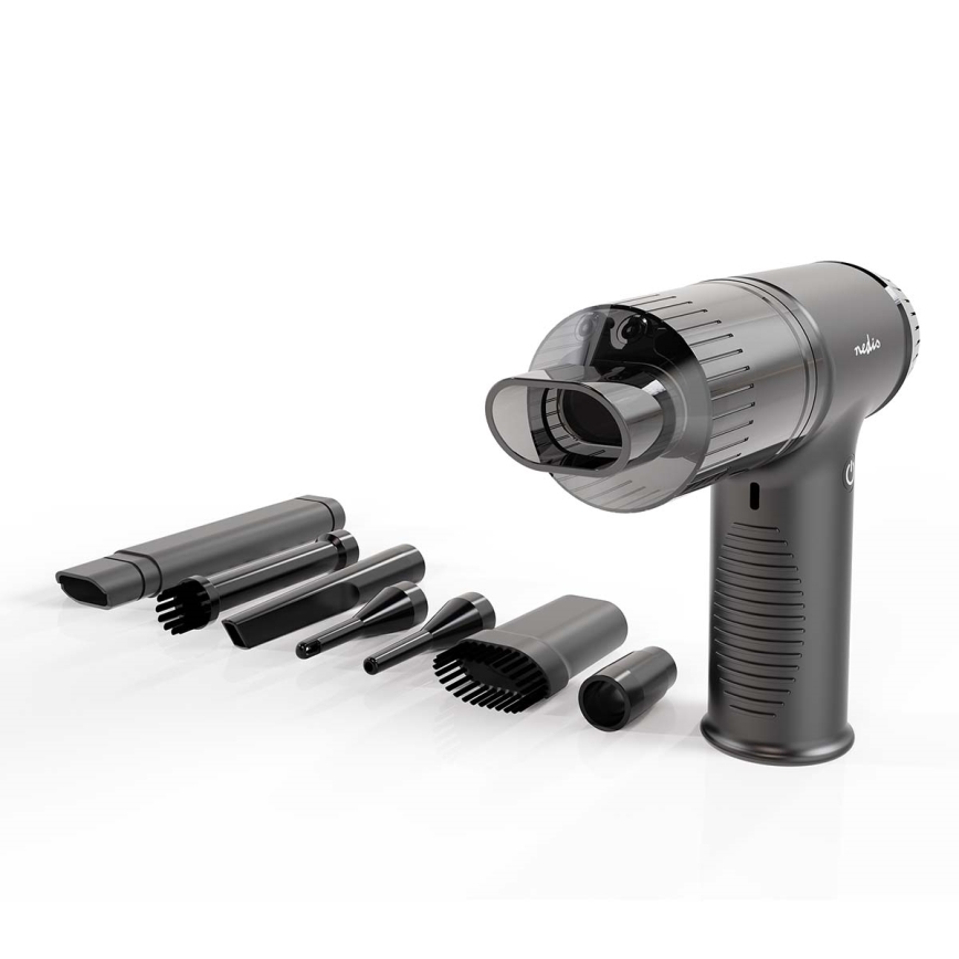 Aspirador de mão recarregável 2 em 1 90W/6000 mAh cinza/preto