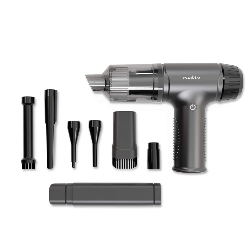 Aspirador de mão recarregável 2 em 1 90W/6000 mAh cinza/preto