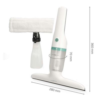 Aspirador de janela recarregável 12W/2200 mAh IPX4