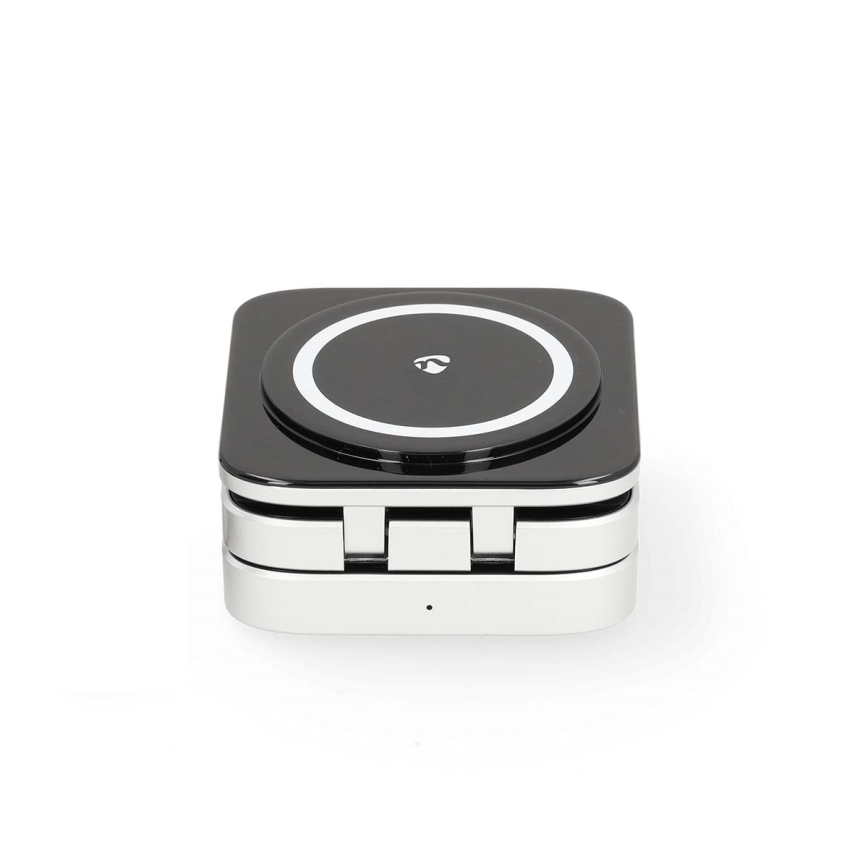 Carregador sem fios 3em1 15W prateado