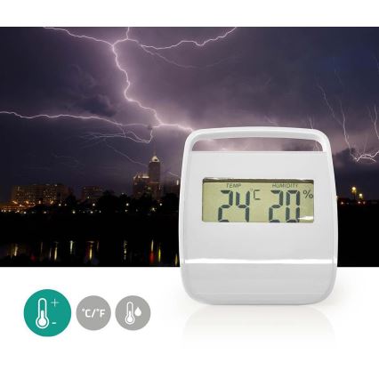 Termómetro interior com medidor de humidade 1xLR54