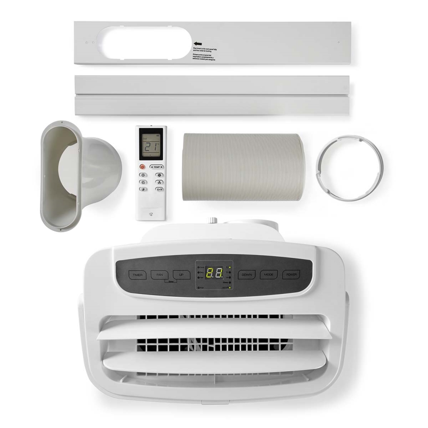 Ar condicionado móvel inteligente 3 em 1 com acessórios completos 1357W/230V 12000 BTU Wi-Fi + controlo remoto