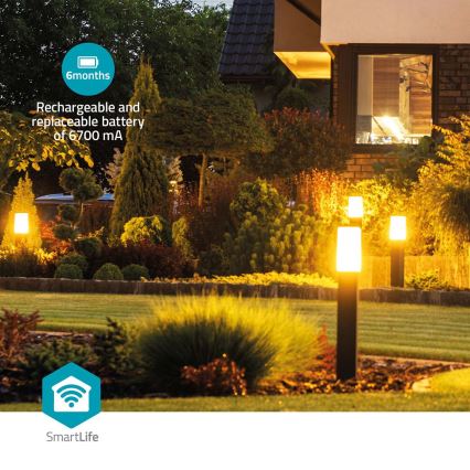 Câmara inteligente 3MP Full HD 1296p 6700 mAh Wi-Fi Tuya IP65