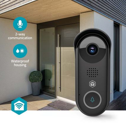 Campainha de vídeo inteligente com sensor de movimento SmartLife — 5V, Full HD 1080p, IP54, Wi‑Fi, Tuya