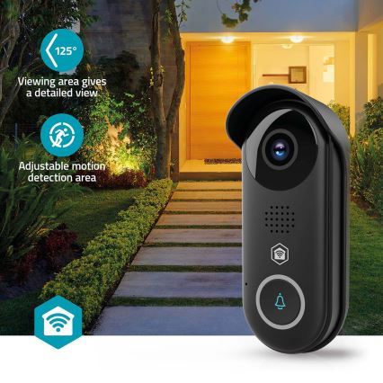 Campainha de vídeo inteligente com sensor de movimento SmartLife — 5V, Full HD 1080p, IP54, Wi‑Fi, Tuya