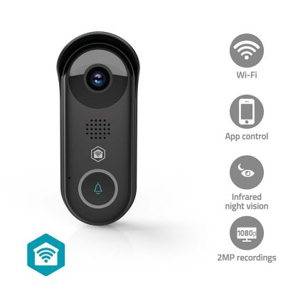 Campainha de vídeo inteligente com sensor de movimento SmartLife — 5V, Full HD 1080p, IP54, Wi‑Fi, Tuya