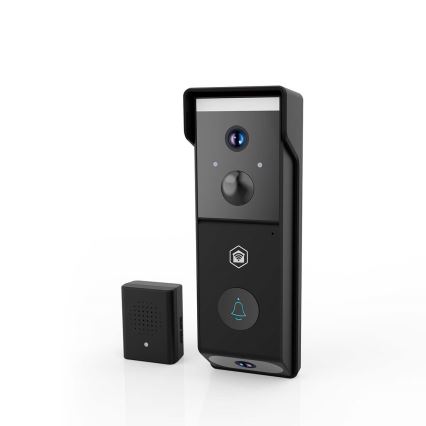 Campainha de vídeo SmartLife com sensor de movimento, bateria de 4400 mAh, 2x Full HD 1080p, IP54, Wi-Fi, compatível com Tuya