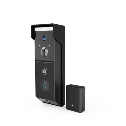 Campainha de vídeo SmartLife com sensor de movimento, bateria de 4400 mAh, 2x Full HD 1080p, IP54, Wi-Fi, compatível com Tuya
