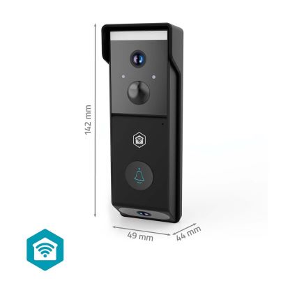 Campainha de vídeo SmartLife com sensor de movimento, bateria de 4400 mAh, 2x Full HD 1080p, IP54, Wi-Fi, compatível com Tuya
