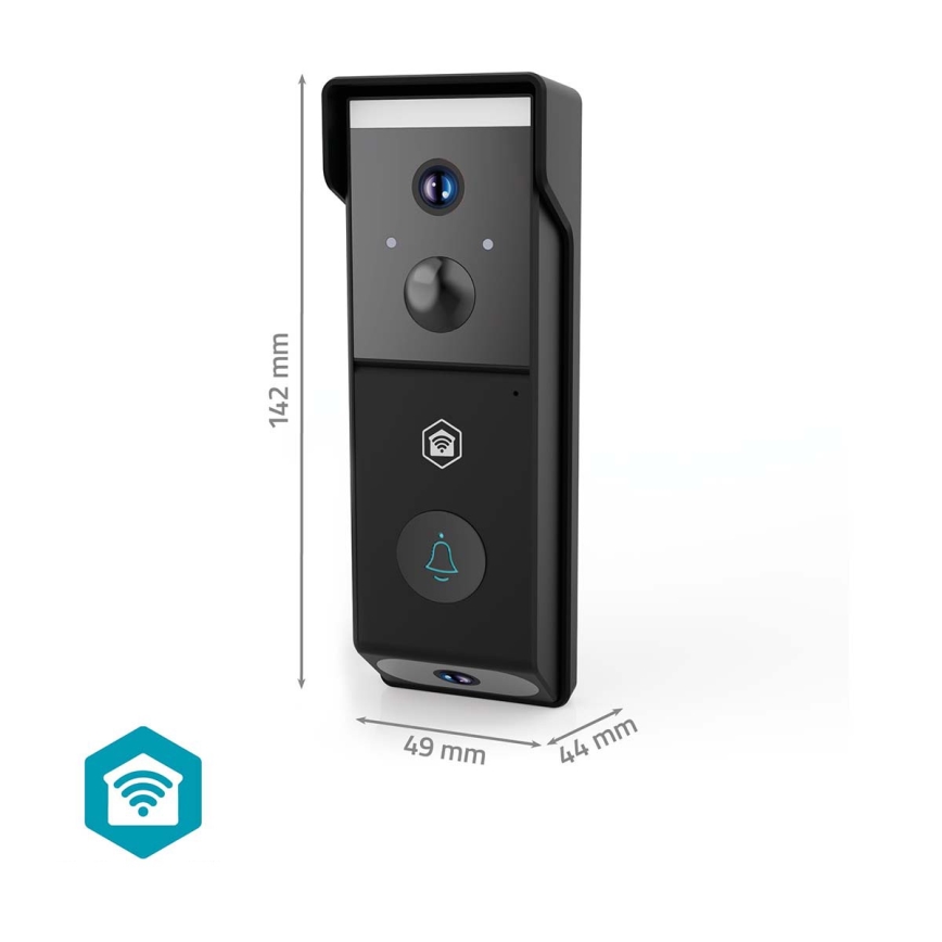 Campainha de vídeo SmartLife com sensor de movimento, bateria de 4400 mAh, 2x Full HD 1080p, IP54, Wi-Fi, compatível com Tuya
