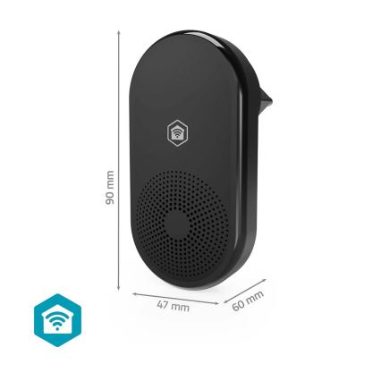 Timbre para campainha SmartLife Wi-Fi — preto