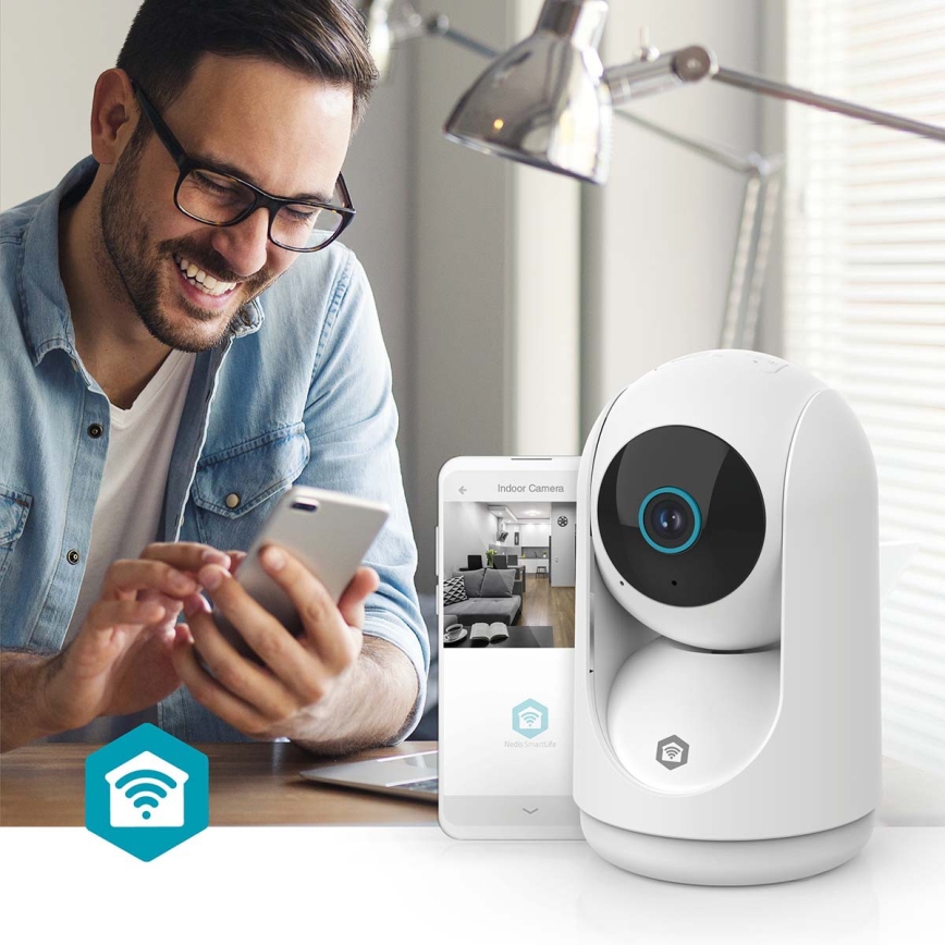 Câmara inteligente Smartlife 5V 3MP Full HD 1296p Wi-Fi Tuya