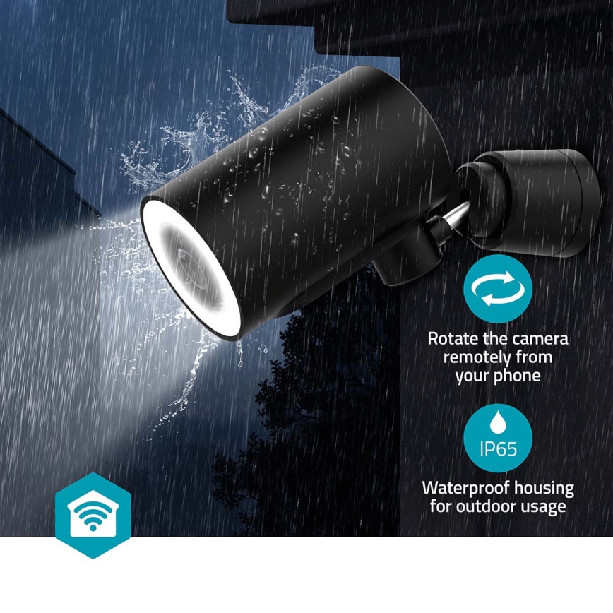 Câmara exterior inteligente SmartLife 5V 4K 8MP 3840x2160p IP65 Wi-Fi Tuya