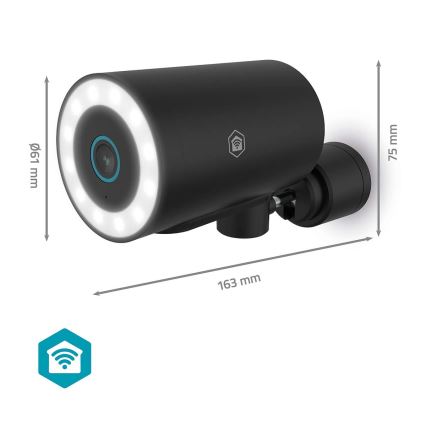 Câmara exterior inteligente SmartLife 5V 4K 8MP 3840x2160p IP65 Wi-Fi Tuya