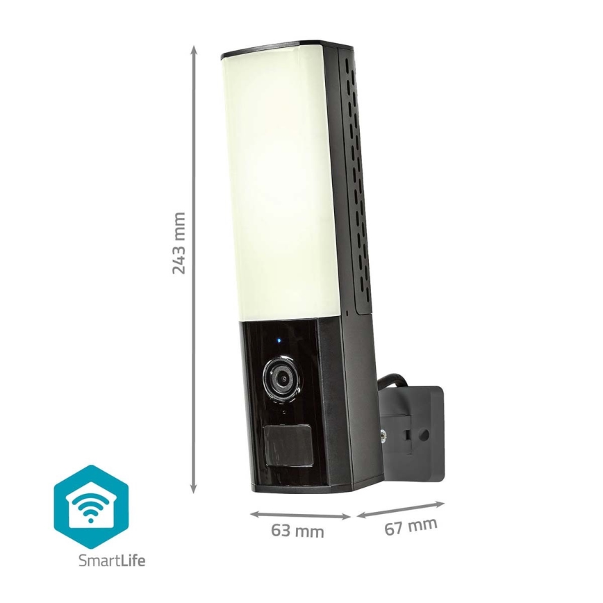 Câmara externa inteligente Smartlife Full HD 1080p com iluminação LED Wi-Fi Tuya IP65