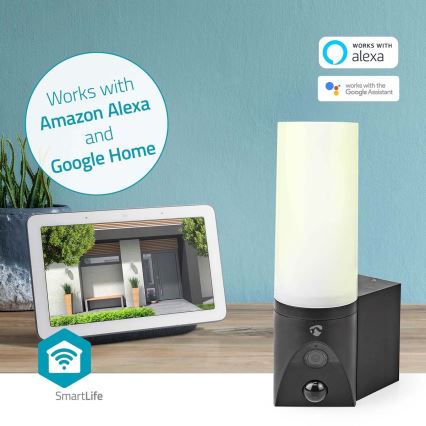 Câmara externa inteligente SmartLife Full HD 1080p com iluminação LED Wi-Fi Tuya IP65