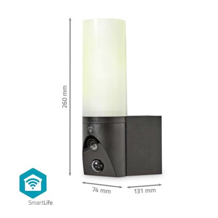 Câmara externa inteligente SmartLife Full HD 1080p com iluminação LED Wi-Fi Tuya IP65