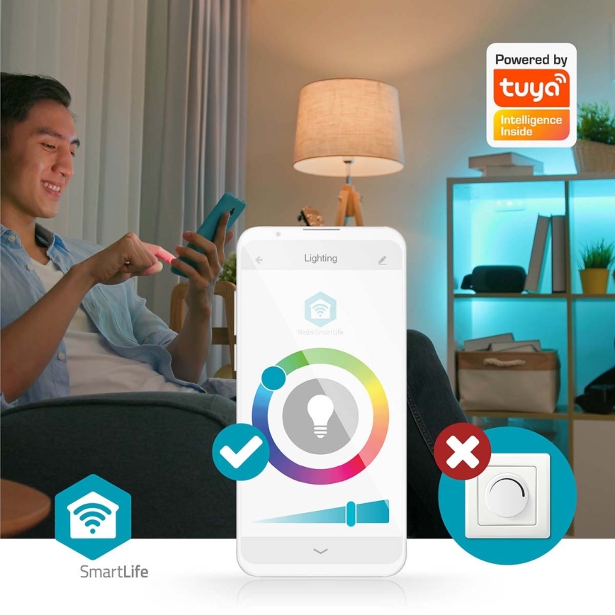 Iluminação de teto RGBW com regulação SmartLife LED/18W/230V 2700-6500K Wi-Fi Tuya