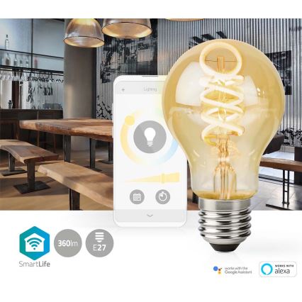 Lâmpada LED regulável A60 E27/4,9W/230V Wi-Fi 1800-6500K