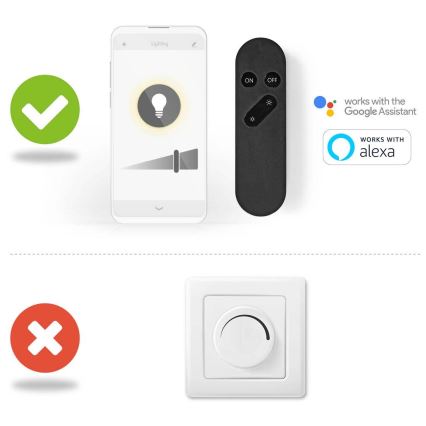 Lâmpada LED regulável A60 E27/4,9W/230V Wi-Fi 1800-6500K