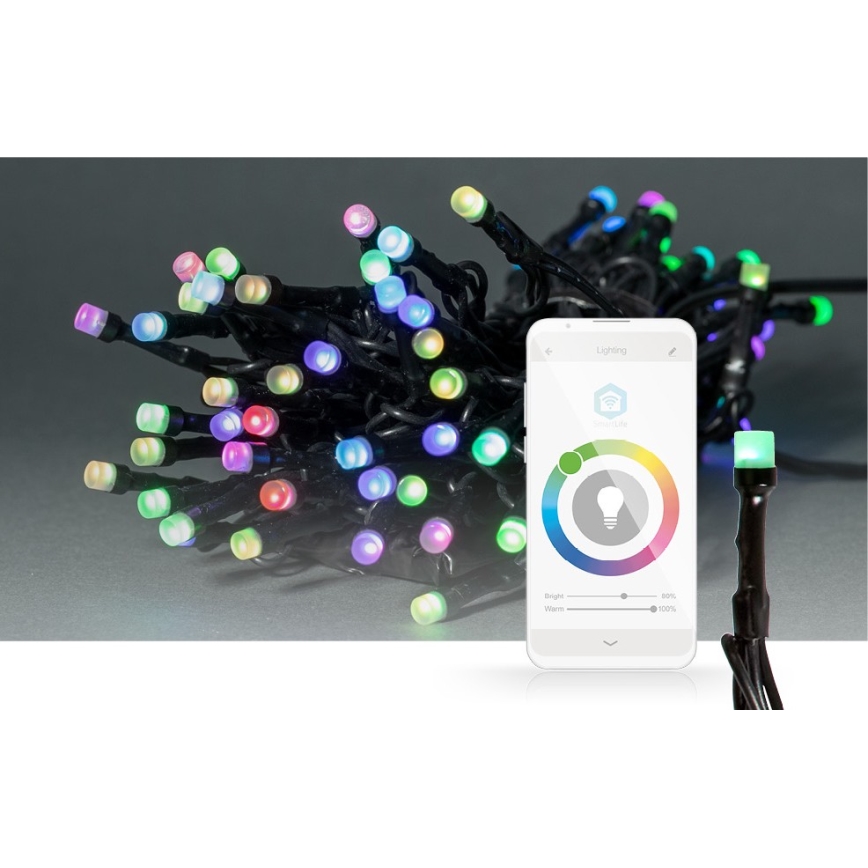 Guirlanda LED RGB para exterior 42xLED/8 funções 8m IP65 Wi-Fi Tuya