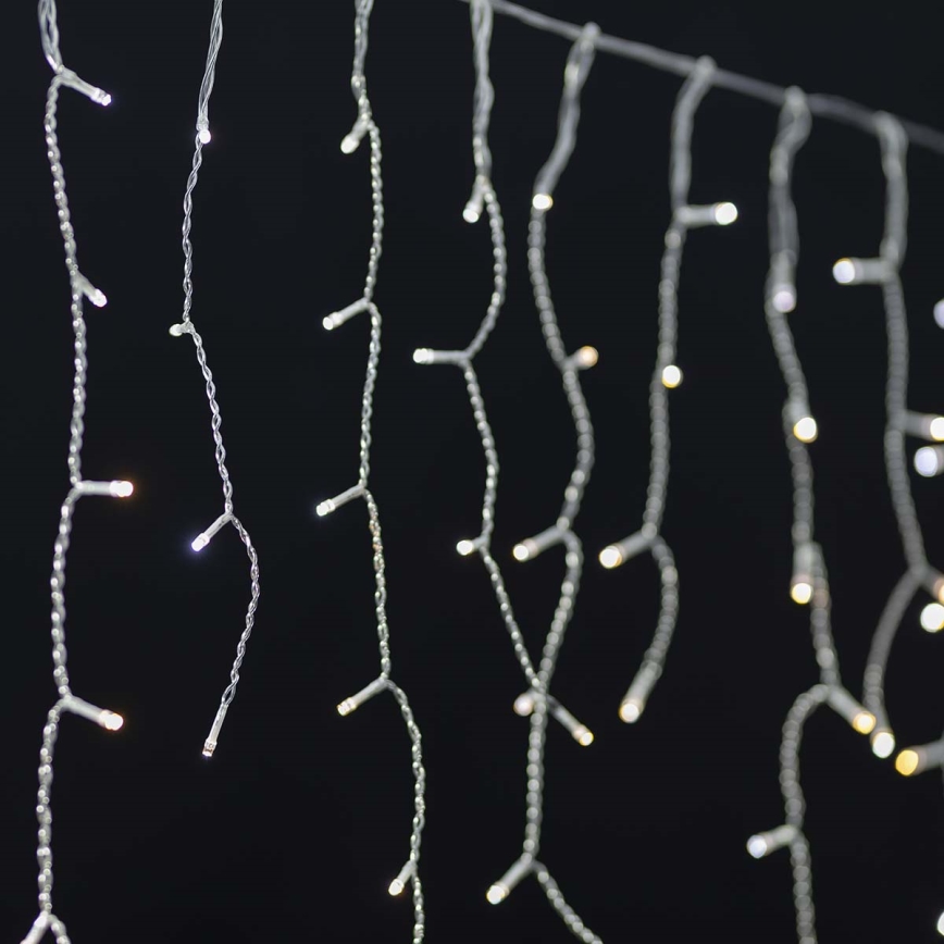 Cortina de Natal LED 240xLED/8 funções 8m IP65 Wi-Fi Tuya branco frio