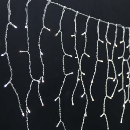 Cortina de Natal LED 240xLED/11 funções 8m IP65 Wi-Fi Tuya branco quente a frio