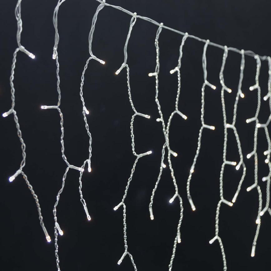 Cortina de Natal LED 240xLED/11 funções 8m IP65 Wi-Fi Tuya branco quente a frio