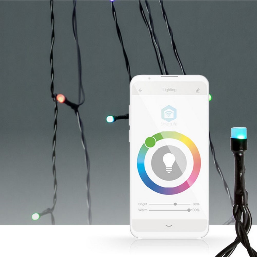 LED RGB Cortina de Natal 240xLED/11 funções 8m IP65 Wi-Fi Tuya