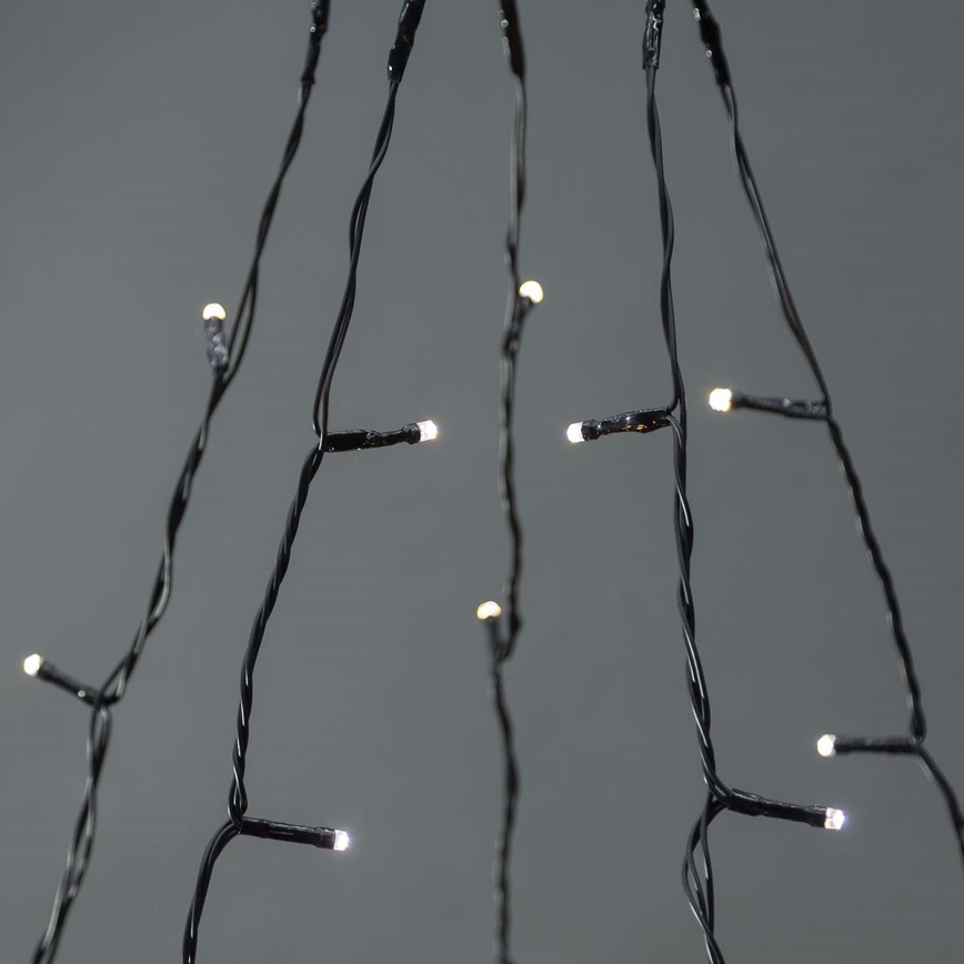 Cortina de Natal LED para exterior 200 LEDs / 8 funções, 5 x 4 m, IP65, Wi-Fi Tuya, branco quente a frio