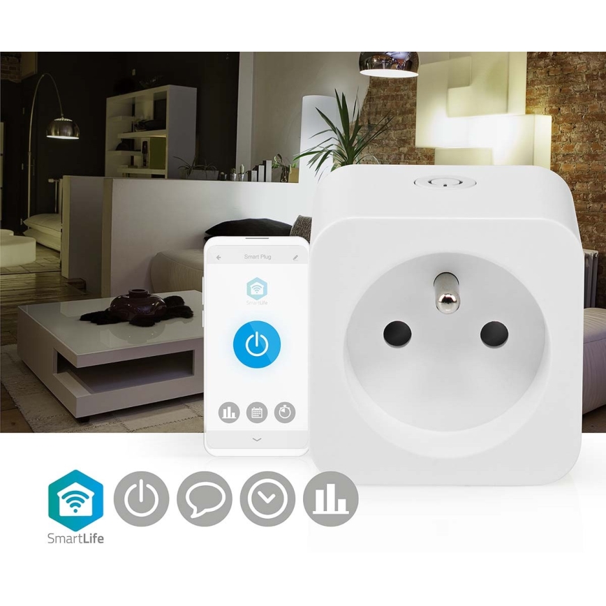 Tomada inteligente 3680W/230V/ Type E/16A Wi-Fi