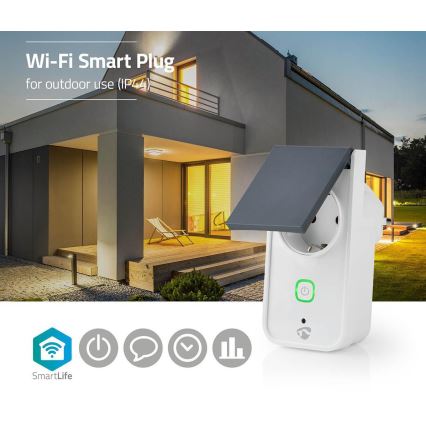 Tomada inteligente para exterior 3680W/230V/Tipo F SCHUKO/16A Wi-Fi IP44
