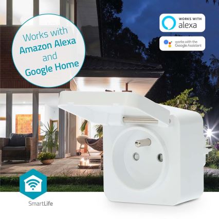 Tomada inteligente 3680W/230V/ Type E/16A Wi-Fi Tuya IP44