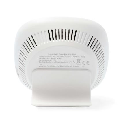 Monitor inteligente para a qualidade do ar com ecrã LED SmartLife Wi-Fi