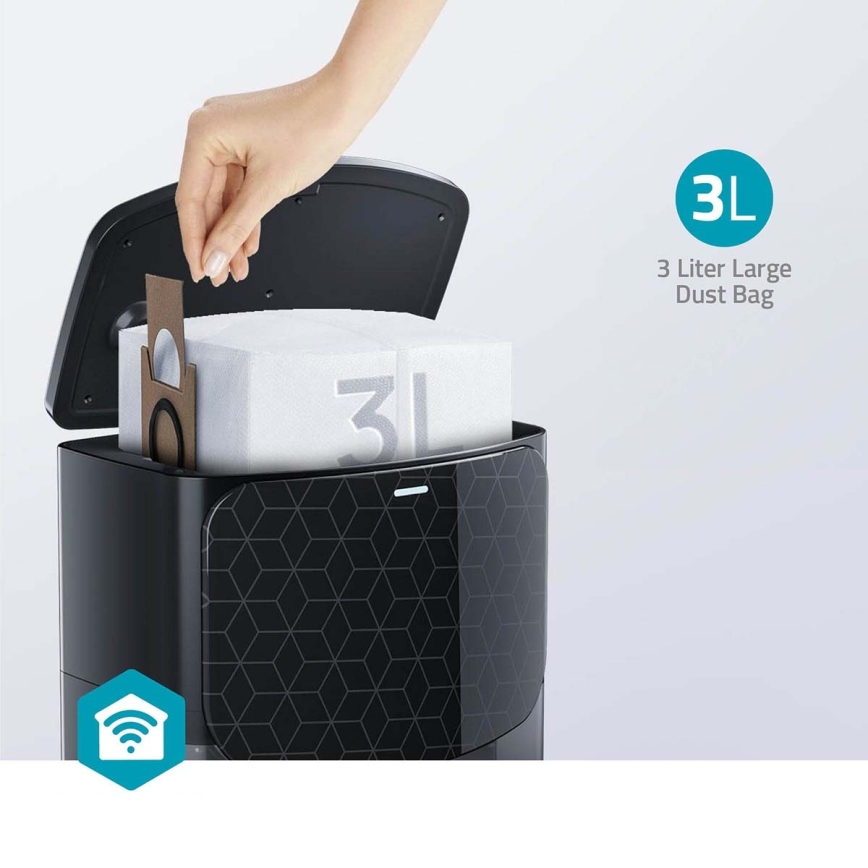 Aspirador robótico inteligente com função mop SmartLife 5200 mAh Wi-Fi Tuya preto + comando à distância