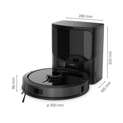 Aspirador robótico inteligente com função mop SmartLife 5200 mAh Wi-Fi Tuya preto + comando à distância