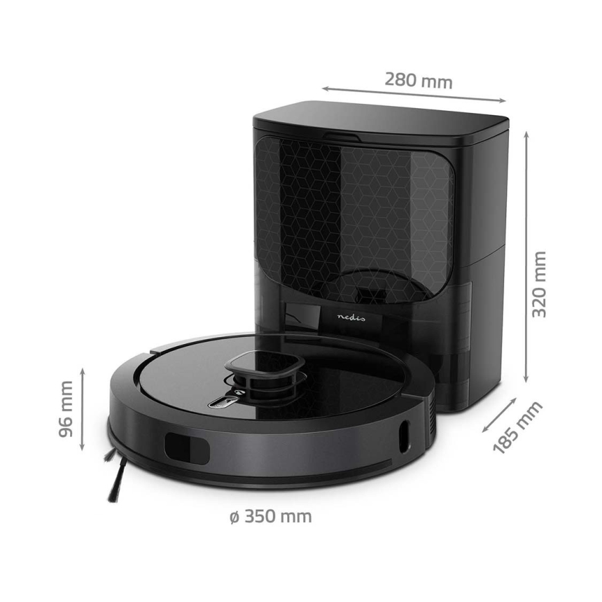 Aspirador robótico inteligente com função mop SmartLife 5200 mAh Wi-Fi Tuya preto + comando à distância