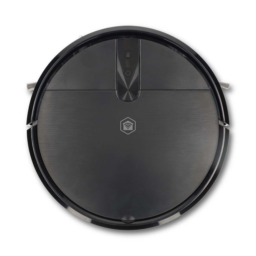 Aspirador robô inteligente com função de mop SmartLife 2600 mAh Wi‑Fi Tuya preto + controlo remoto