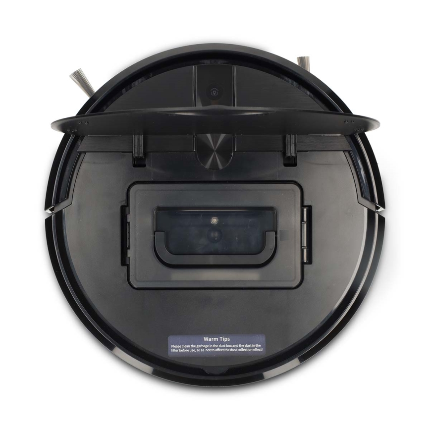 Aspirador robô inteligente com função de mop SmartLife 2600 mAh Wi‑Fi Tuya preto + controlo remoto