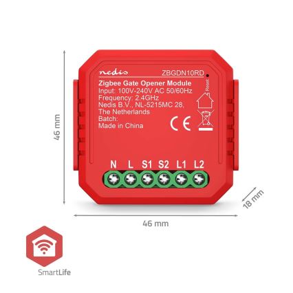 Interruptor inteligente para portas de garagem SmartLife Zigbee Tuya